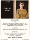 Prishta 5359 By Ganga Wool Pashmina Dress Materials